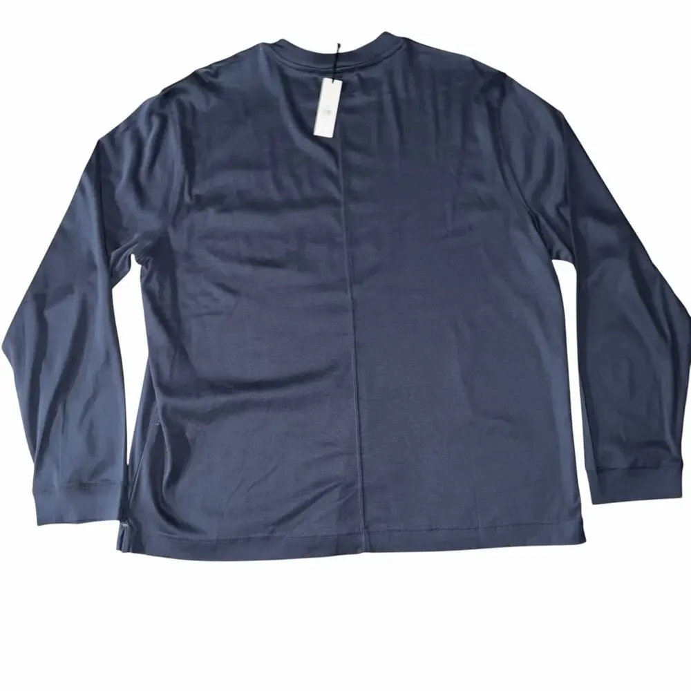 Banana Republic Silky Cotton Crew Neck Tee Navy NWT Men’s Large